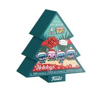 Funko - Figurine Pocket Pop Stitch Holiday - Pack de 4 porte-clés Tree Box - Multicolore A