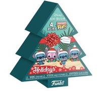 Funko - Figurine Pocket Pop Stitch Holiday - Pack de 4 porte-clés Tree Box - Multicolore A