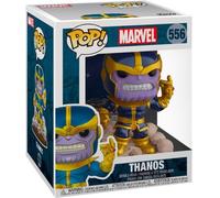 Figurine Funko Pop Bobble Head - Marvel Comics N°556 - Thanos - Métallique & 15 Cm (43968)
