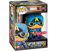 Funko Pop! Marvel: Black Light - Captain America - Marvel Comics- Figurine en Vinyle à Collectionner - Idée de Cadeau - Produits Officiels - Jouets pour les Enfants et Adultes
