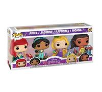 Figurine Funko Pop! Disney Ultimate Princess - Ariel / Jasmine / Raiponce / Vaiana Glow in the Dark 4-Pack