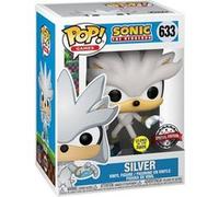 Figurine Funko Pop Games Sonic the Hedgehog Silver Brillant dans le noir Avant-Première Fnac noir G