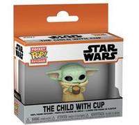 Figurine Funko Pop Keychain porte-clé Mandalorian Child avec Cup G