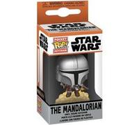Funko - Porte-clés Pop! - Star Wars Mandalorian Mando avec blaster - Mini-figurine en vinyle - Mango