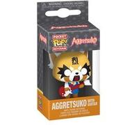 Funko – Porte-clés Pop Aggretsuko avec Guitare – Mini-figurine en vinyle officielle