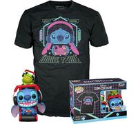 Funko Pop! & Tee: L & S-Gmr Stitch with Frog with Frog - S - Lilo and Stitch - T-Shirt - Vêtements avec Une Figurine en Vinyle à Collectionner - Idée de Cadeau - Jouets et Top à Manches Courtes