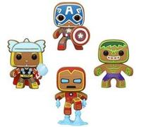 Funko Pop! Lot 4 – Captain America / Iron Man / Hulk / Thor – Éd. spéciale (brille dans le noir)