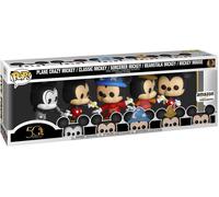 Figurine Funko Pop - Mickey Mouse [Disney] - Avion Fou Mickey, Mickey Classique, Sorcier Mickey, Mickey Haricot Magique & Mickey Mouse - 5 Pack (51118)