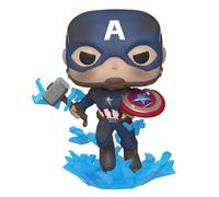 Figurine Funko Pop! N°573 Avengers Captain America Avec Bouclier Cassé Et Ma