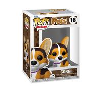 Figurine Funko Pop! Pets Corgi n°16 Vinyle 9 cm Tête surdimensionnée Multicolore