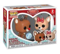 FUNKO KEYCHAIN 2-PACK: RUDOLPH-RUDOLPH &AMP; CLARICE G