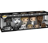 Figurine Funko Pop - Star Wars 4 : Un Nouvel Espoir - Darth Vader / Stormtrooper / Luke Skywalker / Princess Leia / Chewbacca - 5 Pack (64122)