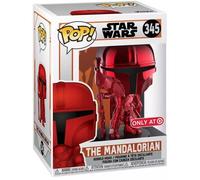 Figurine Funko Pop - Star Wars : Le Mandalorien N°345 - Le Mandalorien - Métallique Rouge (52696)