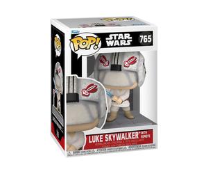Figurine Funko Pop! Star Wars Luke Skywalker n°765 bobblehead vinyle avec télécommande Blanc/Gris