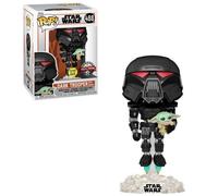 Funko Pop! Star Wars: Mandalorian - Dark Trooper with Child - Glow in The Dark - Star Wars: The Mandalorian - Figurine en Vinyle à Collectionner - Idée de Cadeau - Produits Officiels - TV Fans