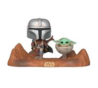 Figurine Funko Pop Star Wars Mandalorian - The Child and Mandalorian Marron TU