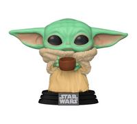 Figurine Funko Pop Star Wars Mandalorian The Child with Cup Beige 9 cm