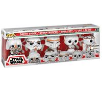 Figurine Funko Pop - Star Wars : Noël - Dark Vador / Stormtrooper / Boba Fett / C-3po / R2-D2 - Pack (66346)