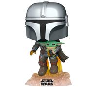 Funko Figurine Pop vinyle Star Wars Le Mandalorien – Mando volant avec jet-pack – Officiel