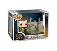 Figurine Funko Pop Town Lord of the Rings S8 Elrond & Rivendell Multicolore