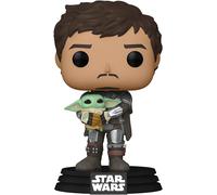 Figurine Funko POP Vinyl Du Mandalorien De Star Wars | Mando Tenant L'Enfant