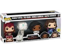Figurine Funko Pop - Wandavision [Marvel] - Sorcière Rouge / Vision / Monica / Agatha - Pack (69141)