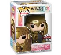 Funko Figurine Pop Wonder Woman 329 - Armure dorée, bouclier - Métallique