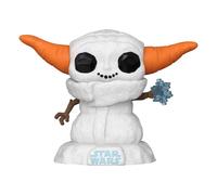 Figurine Funko Star Wars: Mandalorian POP! Holiday Grogu SNWMN Blanc 9 cm