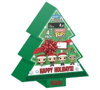 Funko Pocket Pop! The Office - Michael Scott - Tree Holiday Box 4 Pieces - Porte-clés - Mini-Figurine en Vinyle à Collectionner Porte-clés Fantaisie - Cadeau de Noël - Idée de Cadeau - TV Fans
