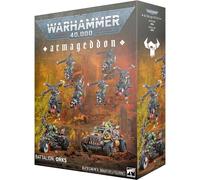 Figurine Games Workshop Warhammer 40k - Bataillon Armageddon : Orks Noir TU
