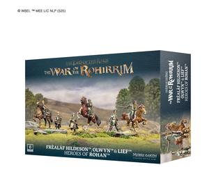 Figurine Games Workshop Warhammer Middle Earth - Frealaf Hildeson, Olwyn & Lief, Heros du Rohan Vert TU