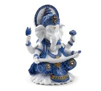 Figurine Ganesh Blanc & Bleu Connaissance Puckator Bleu 21,5x15x11,5 cm