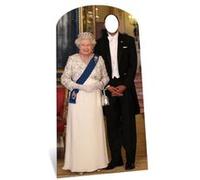 Figurine Géante ''Couple royal Queen Elisabeth'' or G