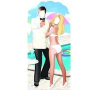 Figurine Geante En Carton Passe Tete Agent Secret 193cm - Noir Bleu G