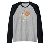 Figurine géante Jack O Lantern Chasing Skeletons Halloween Art Manche Raglan