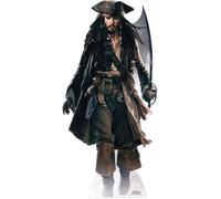 Figurine Géante Jack Sparrow - Pirates Des Caraibes - Carton - Noir