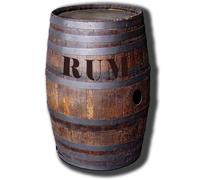 Figurine Géante - Tonneau De Rhum - Décoration Originale en Carton - Marron