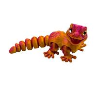 Figurine Gecko imprimée 3D - Gecko réaliste articulé, figurine de bureau posable | Ajoute une décoration et une conversation polyvalentes de bureau, s'amuse à agité, favorise l'apprentissage des lézar