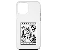 Figurine géométrique tribale Noire et Blanche avec Lignes audacieuses Coque pour iPhone 12 Mini