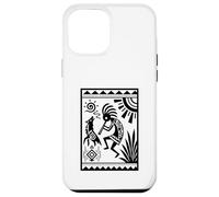 Figurine géométrique tribale Noire et Blanche avec Lignes audacieuses Coque pour iPhone 12 Pro Max