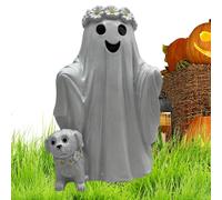 Figurine Ghost Halloween - Modèle De Table D'horreur Effrayant | Tabletop Ghosts Dog Walking Resin Modèle | Fantôme Qui Marche Ses Fantômes Ornements Pour Chiens Pour Une Affichage De Maison Hantée, U