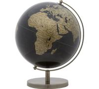 Figurine Globe 25 x 34 x 25 cm Plastique Métal Noir Or.