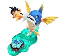Figurine Goku, Version Q Kicking Fish Son Goku Figurine 6 Cm/2,3 Pouces en PVC Modèle Anime Statue Cadeaux Artisanaux À Collectionner