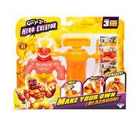 Heroes of Goo Jit Zu Coffret Hero Creator, Blazagon, 3 substances visqueuses Uniques, Mélange, Remplis et crée Ton Propre Jouet, Rejouable à l’Infini
