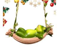 Figurine Grenouille,Ornament Arbre à Balançoire Grenouille Endormie,Figurine Animale Mignonne pour Décor Extérieur Porche Arbre Balcon Terrasse Pelouse | Décoration d'Extérieur pour Espaces Verts