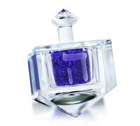 Figurine Hanoukka Dreidel faite à la main avec diamants écrasés bleus en cristal Art de collection Juif Dreidel Presse-papier décoratif, bleu