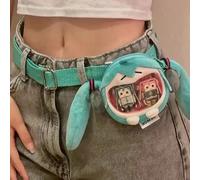 Figurine Hatsune Miku Anime Q Version Kawaii, mini sac multifonctionnel en peluche, sac pour écouteurs, pochette à monnaie, cadeaux A