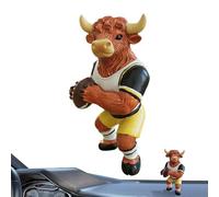 Figurine Heritage Accent, sculpture pastorale ornement d'exposition, base de vache miniature de 7,9 cm, pièce d'art décorative en résine, style festif de vacances, rustique, bureau, appartement