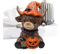 Figurine Highland Cow - Rustic Farmhouse Decoration, Scottish Accessoire pour la Maison | Statue de sucré pour étagère, Bureau ou Table, Figurine Animale pour décoration Rurale, Collection v