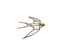 Figurine hirondelle en résine or Déployées